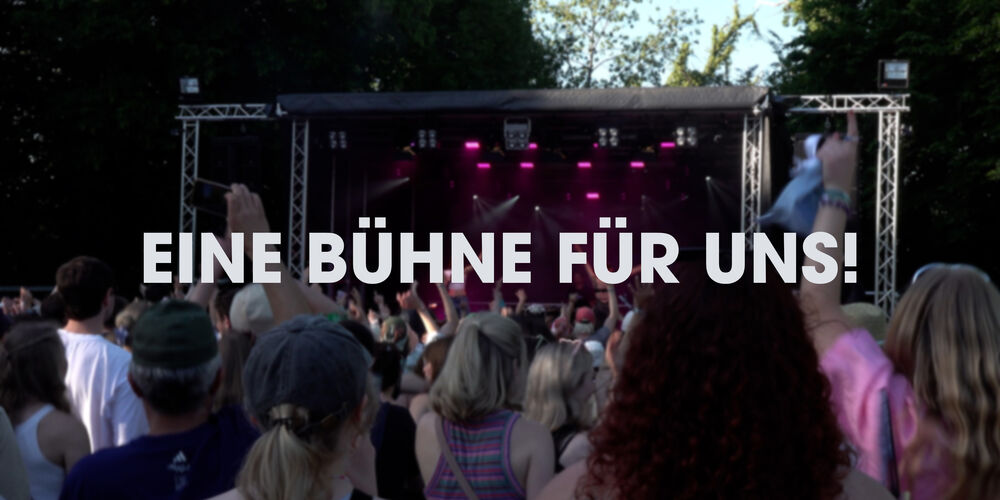 Cover des Mini-Podcasts 'Eine Bühne für uns!' – Grafik mit Titel